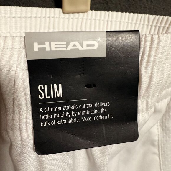 NWT Head Slim Fit Break Point Tennis Shorts Men X-Large White Elastic Waist - Picture 9 of 11